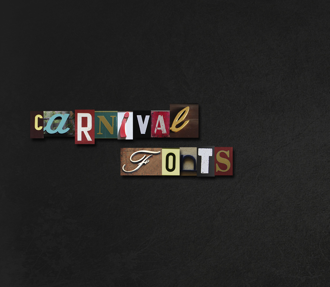 carnival fonts collage